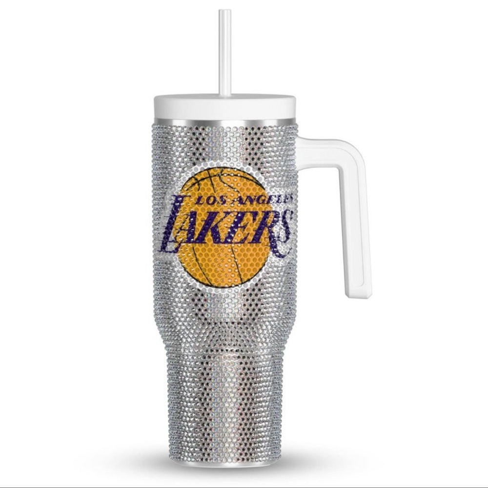 NBA Limited Edition 40oz Bling Voyager Stainless Steel Tumbler NWT 30hrs Cold - Picture 3 of 6